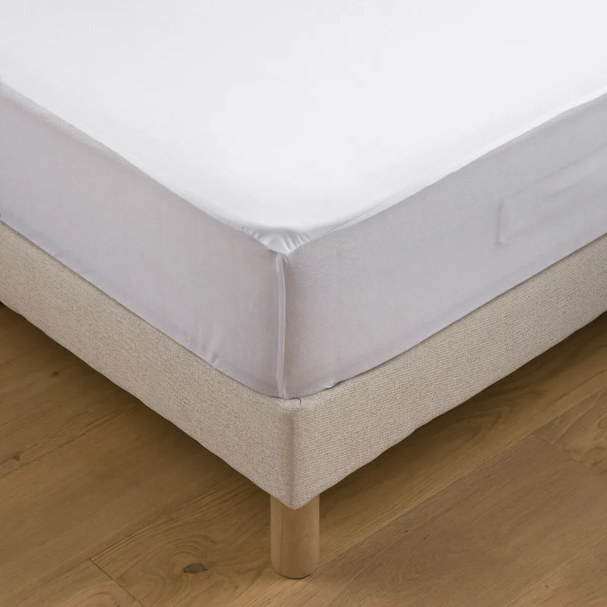 Waterproof Fitted Mattress Protector - White, Polyester Jersey product