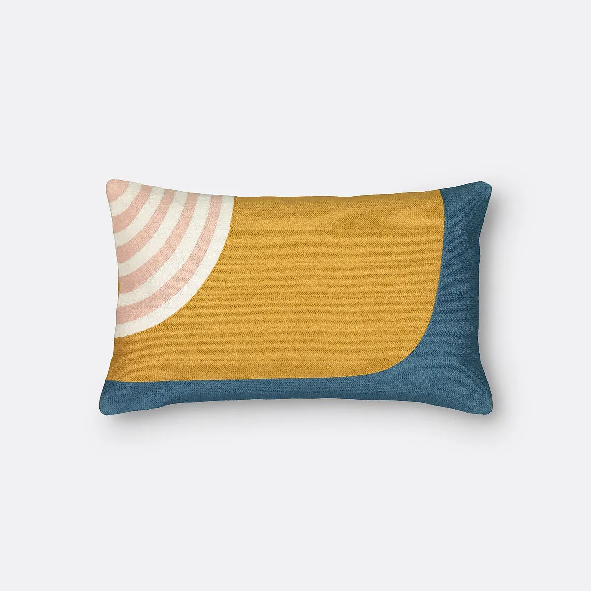 Wavy Embroidered Cushion Cover - Multi-Coloured, Cotton product