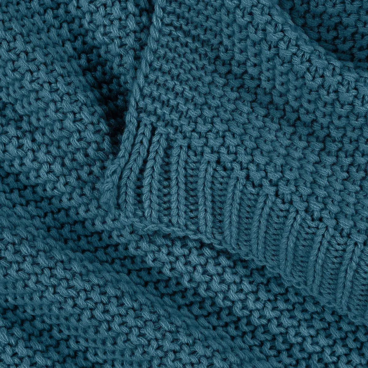 Westport Knit Blanket - Prussian Blue, Acrylic alternate view