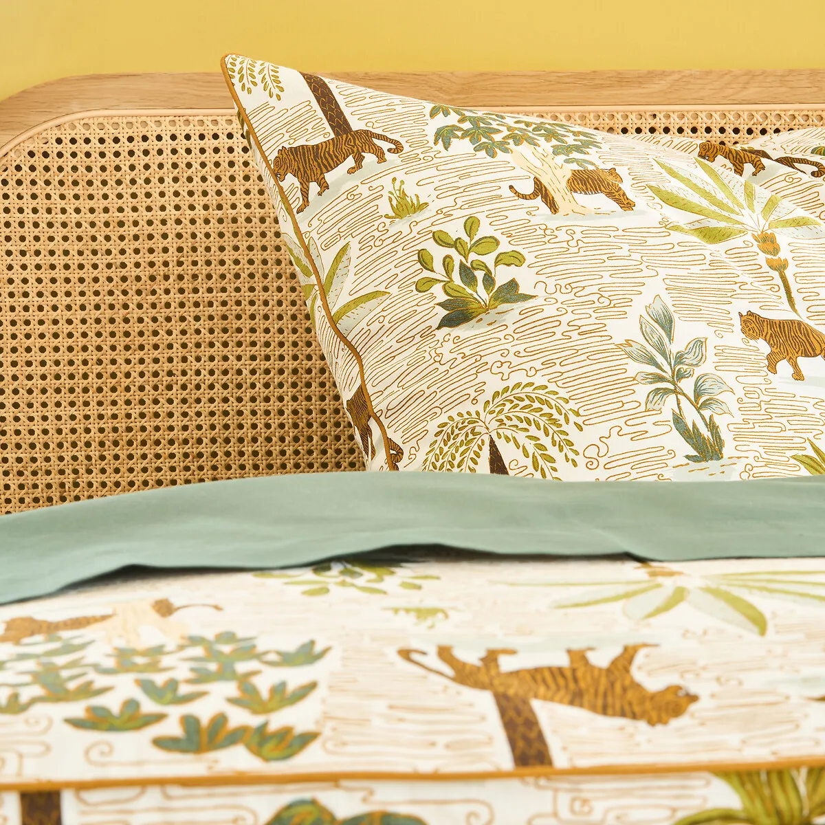 Wila Jungle Print Pillowcase - Animal Print, Washed Cotton alternate view