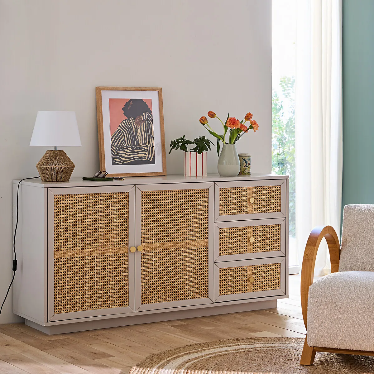 Yaku Table Lamp - Natural, Hemp & Linen alternate view