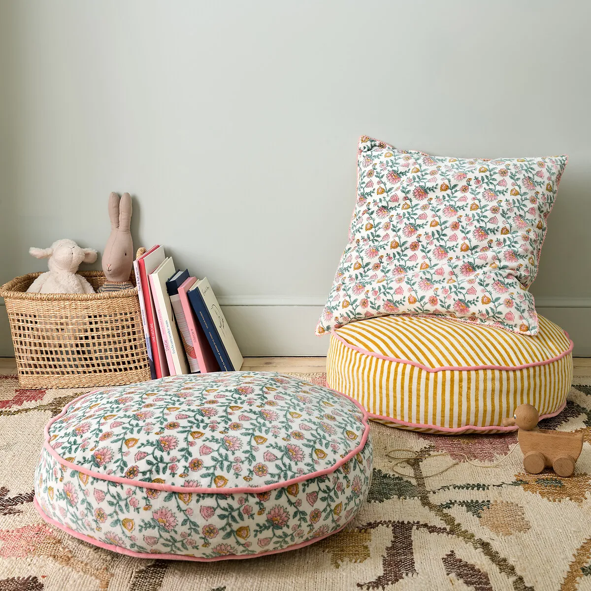 Yassia Cushion Cover - Multi-Coloured, Cotton Velvet alternate view