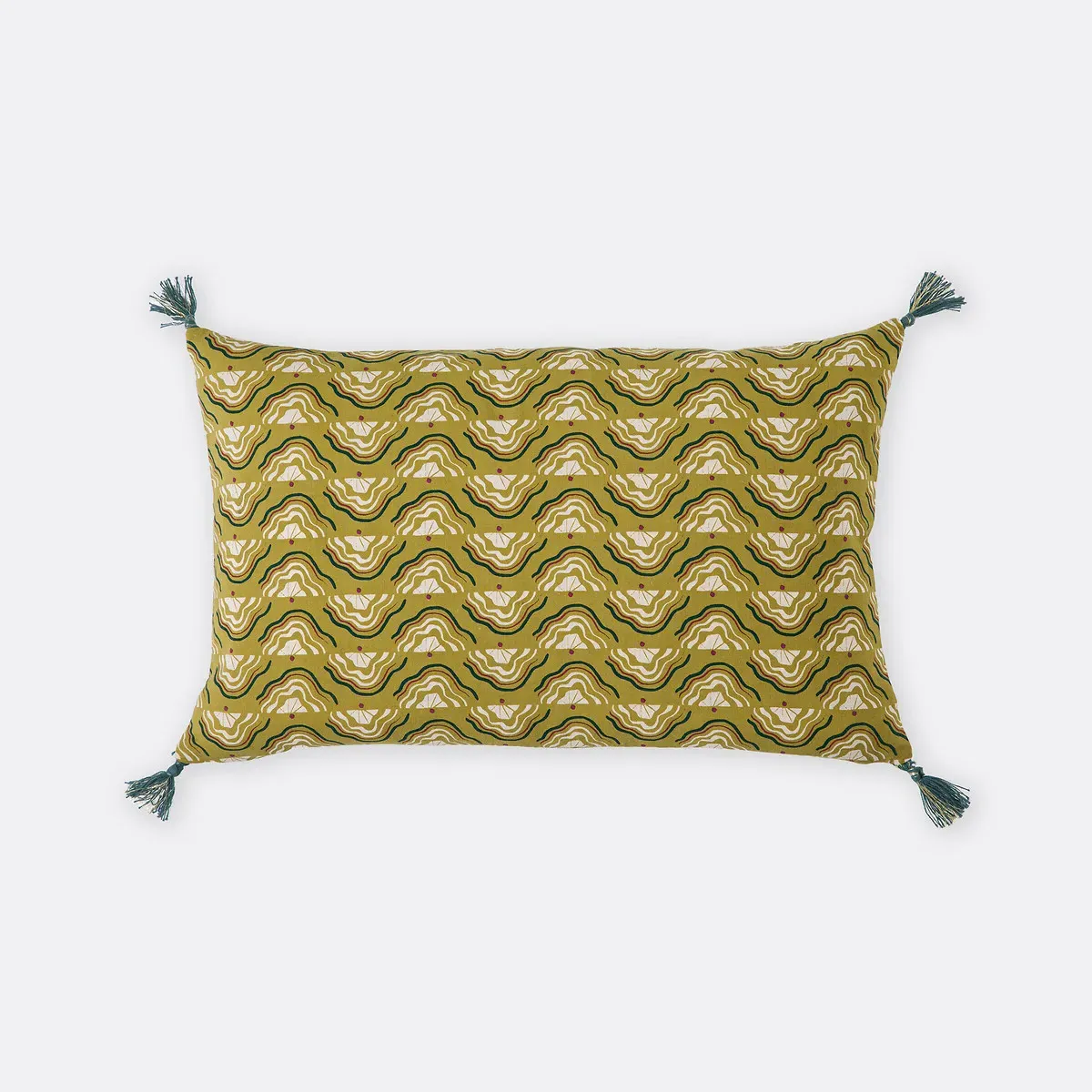 Yasuo Rectangular Cushion Cover - Olive Print, Cotton product