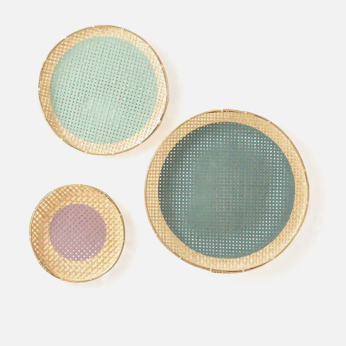 Yokou Set of 3 Wall Baskets - Multi-Coloured, Bamboo product