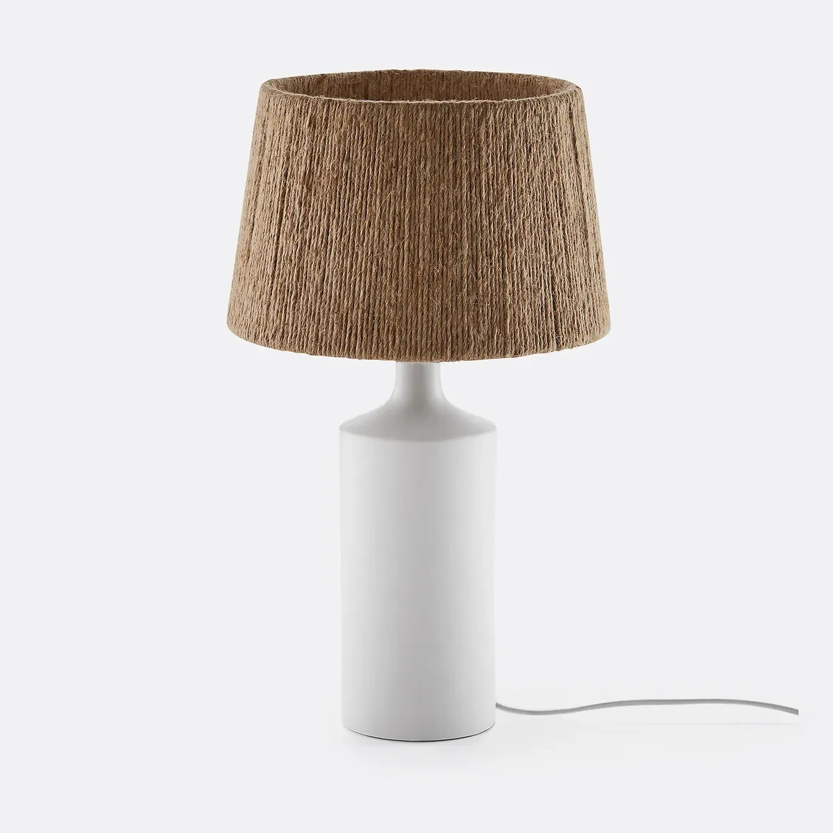 Yoru Table Lamp - White, Ceramic & Hemp product