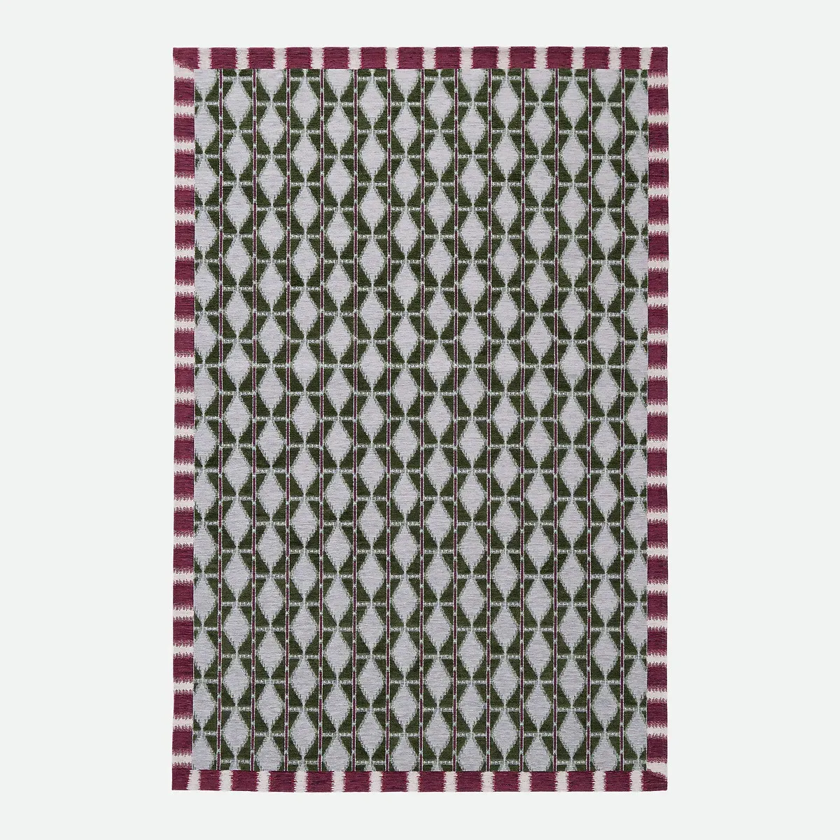 Yse Geometric Print Rug - Grey Blue, Acrylic alternate view