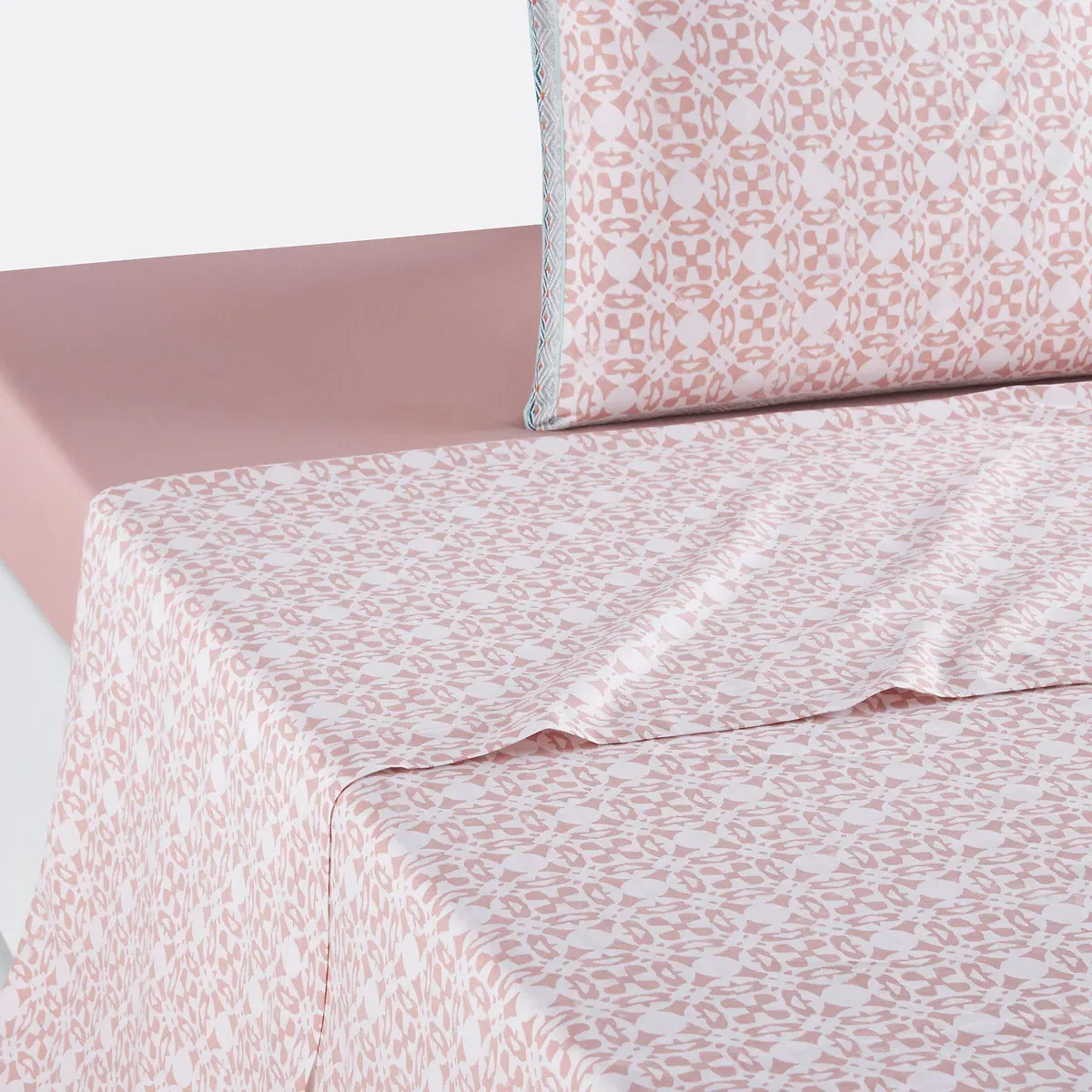Yucatan Flat Sheet - Nude Print, Cotton product