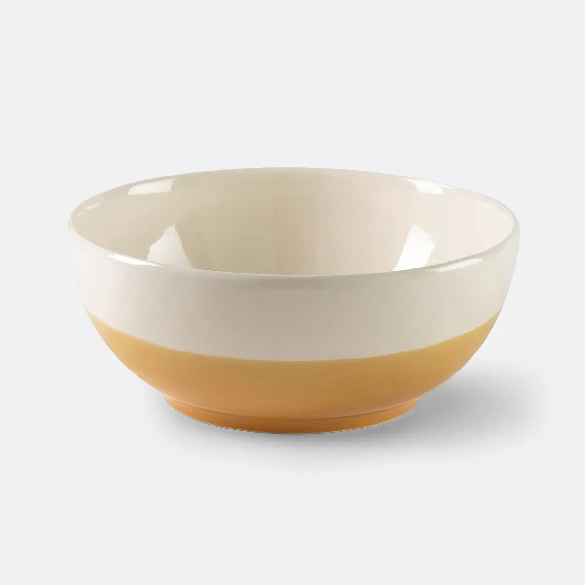 Zalato Two-Tone Ceramic Salad Bowl - Mustard product