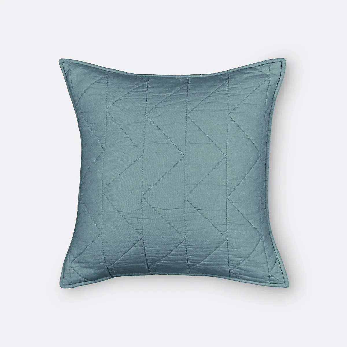 Zig Zag Scenario Cushion Cover - Baltic Blue, Cotton alternate view