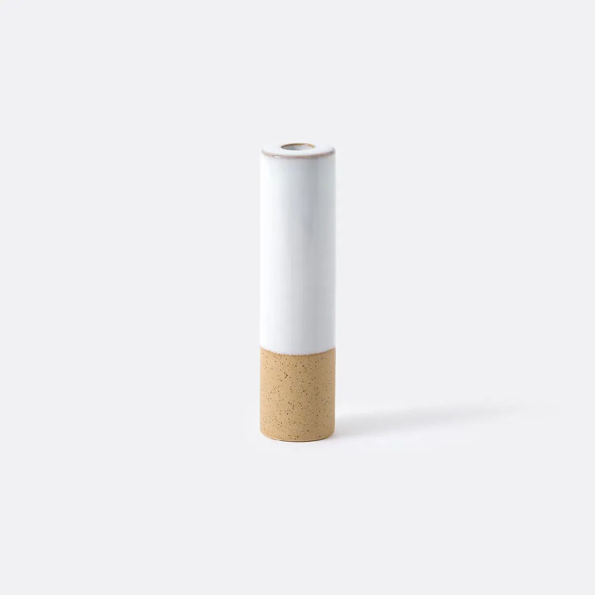 Zilka H20cm Candle Holder - White, Ceramic product