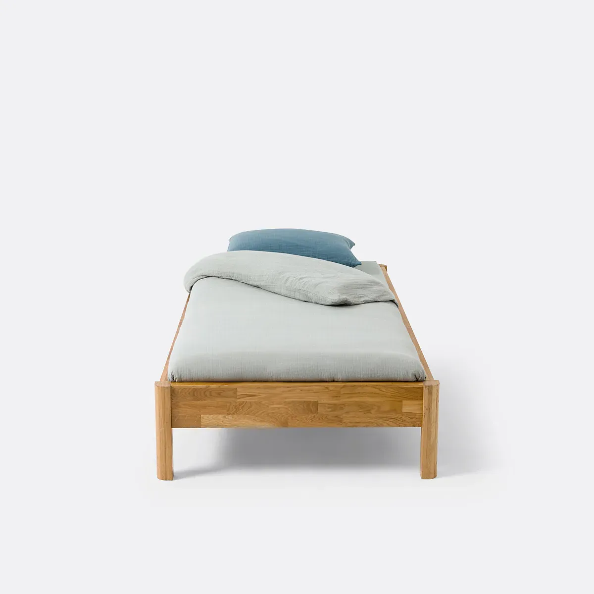 Zulda Single Bed Frame - Natural Light Oak, Solid Oak alternate view