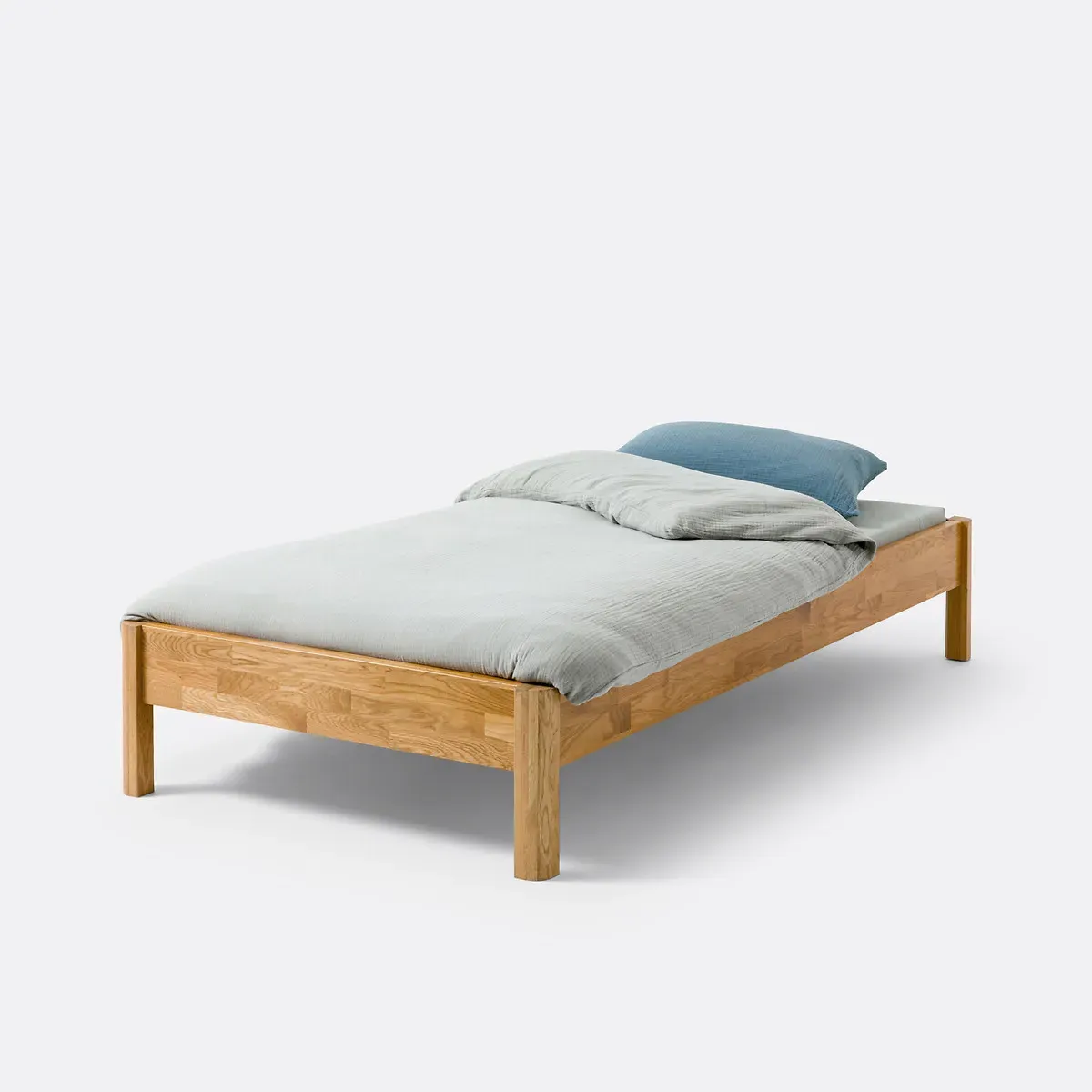 Zulda Single Bed Frame - Natural Light Oak, Solid Oak product