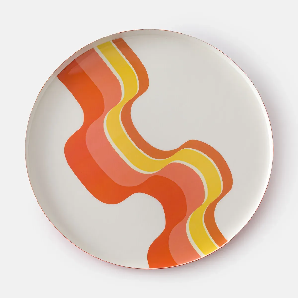 Dream Print Round Tray - Orange, Steel product