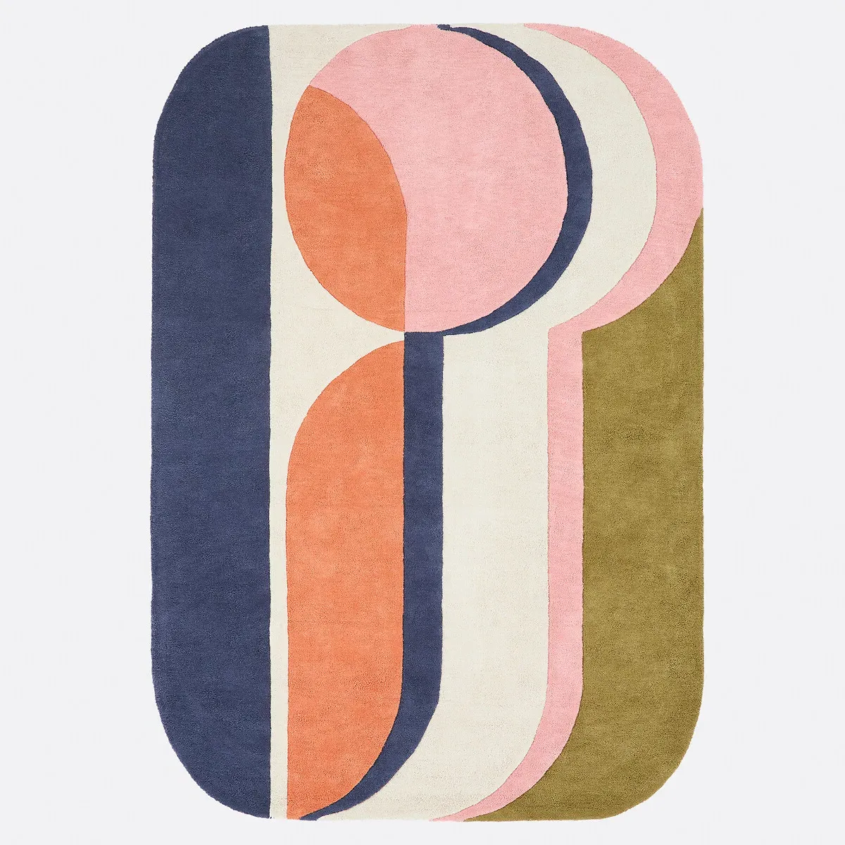 Mapoésie Geometric Print Cotton Rug - Multi-Coloured alternate view