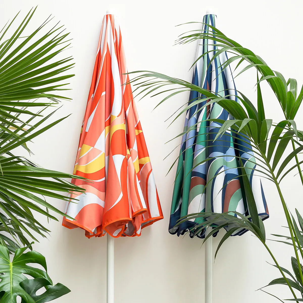 Songe Vert Graphic Print Parasol - Green, Polyester alternate view