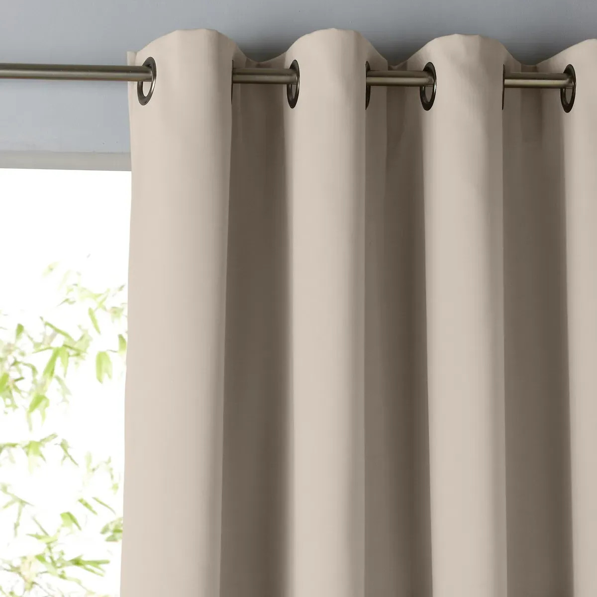 Thermal Blackout Eyelet Curtain Panel - Ecru, Polyester product