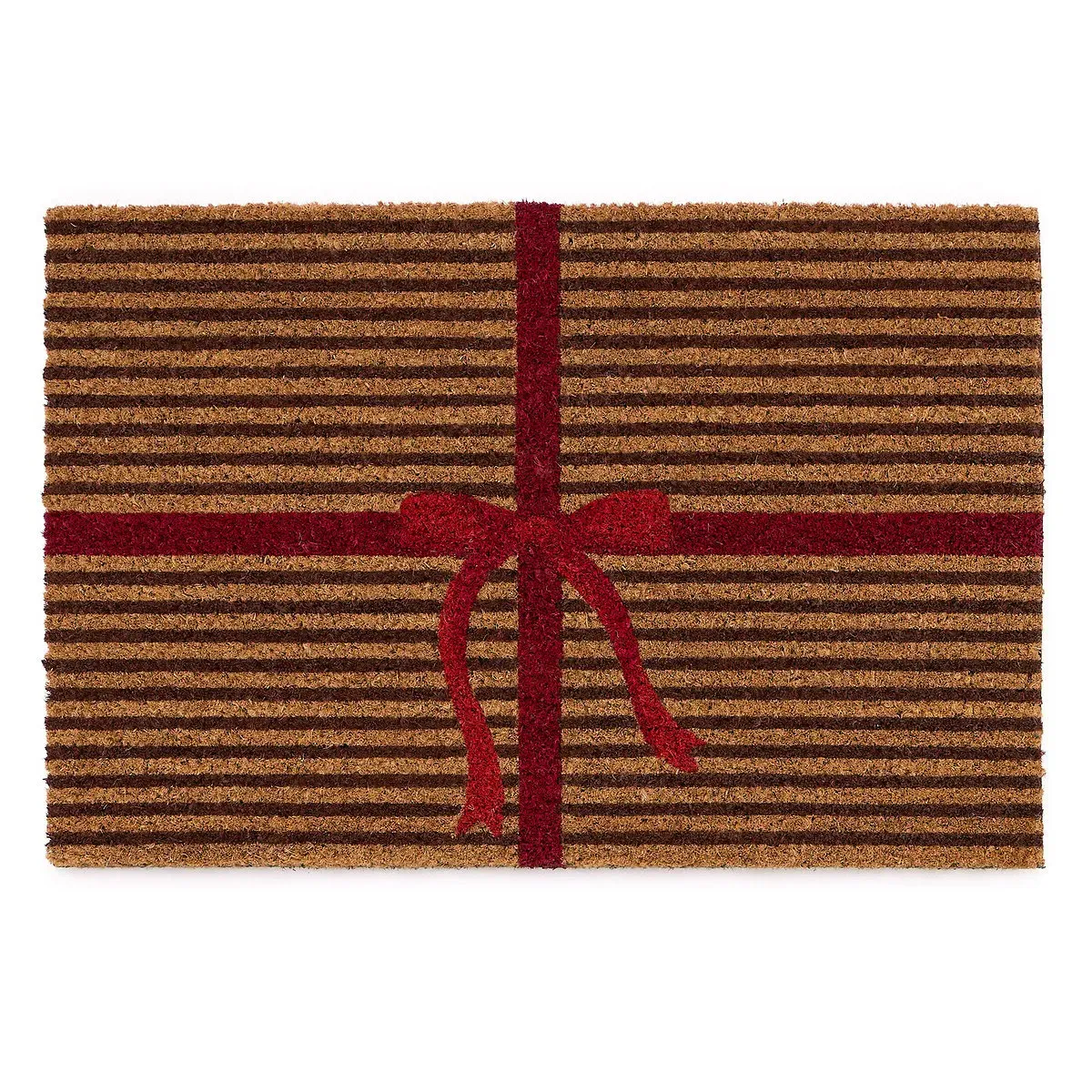 Christmas Gift Wrapped Coir Doormat - Red alternate view