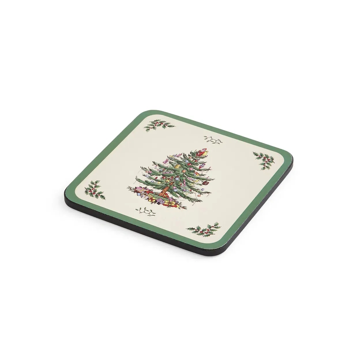 Christmas Tree Set of 6 Coasters - White alternate view