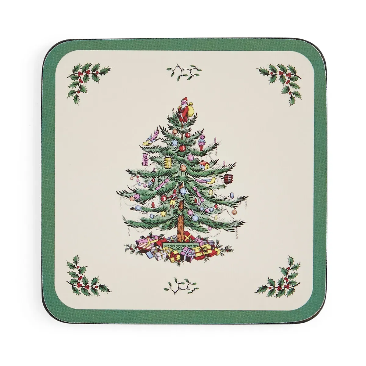 Christmas Tree Set of 6 Coasters - White product