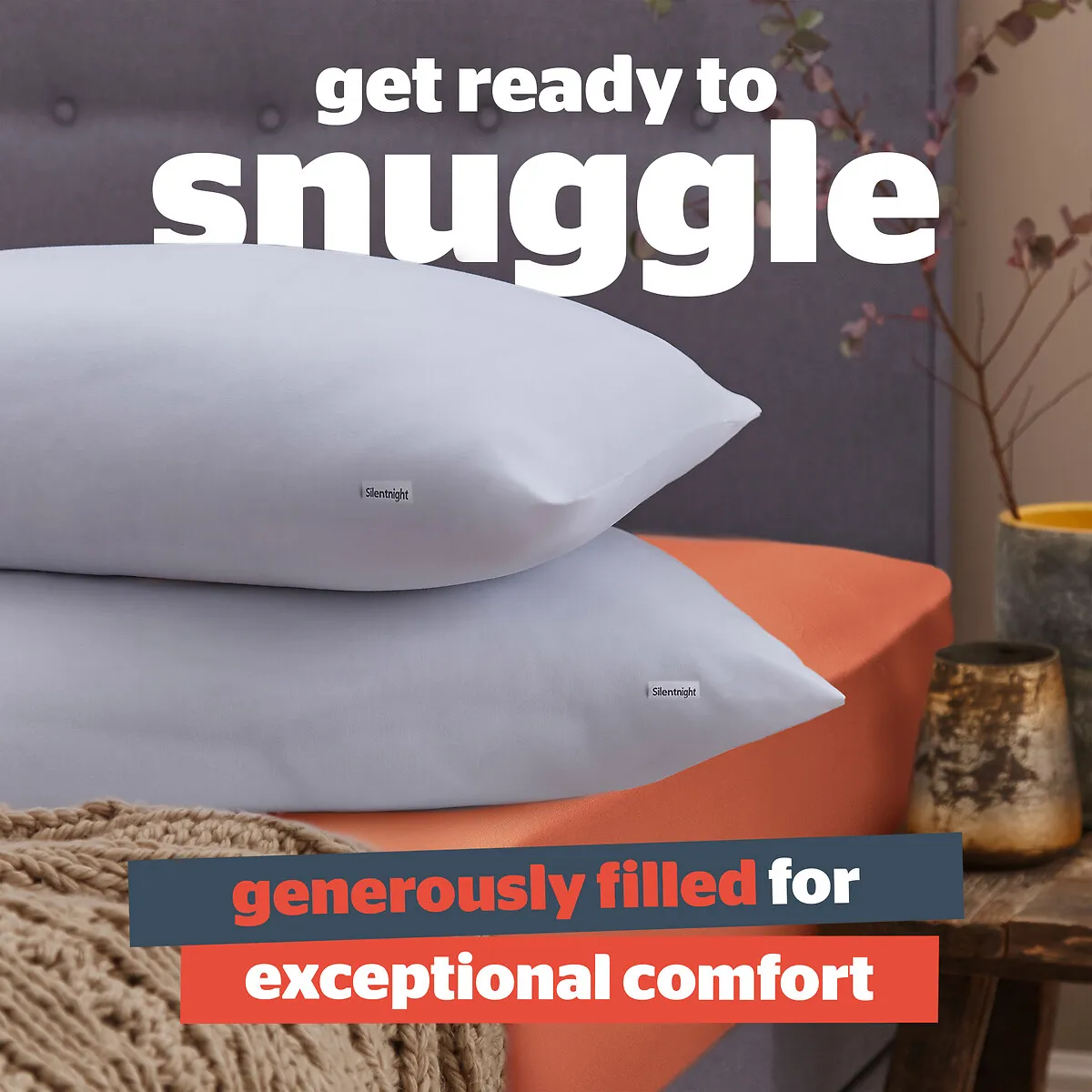 Silentnight Fibadown Pillow Pair - White alternate view