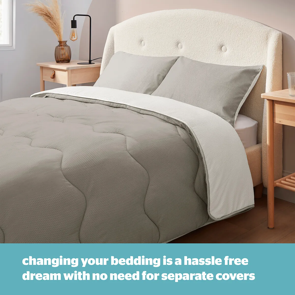 Summer Breeze Seersucker 2.5 Tog Coverless Duvet Set - Cream product