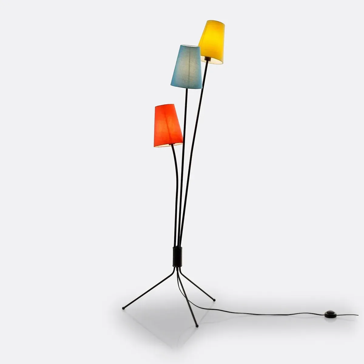Amaya 3-Shade Floor Lamp - Black, Iron alternate view