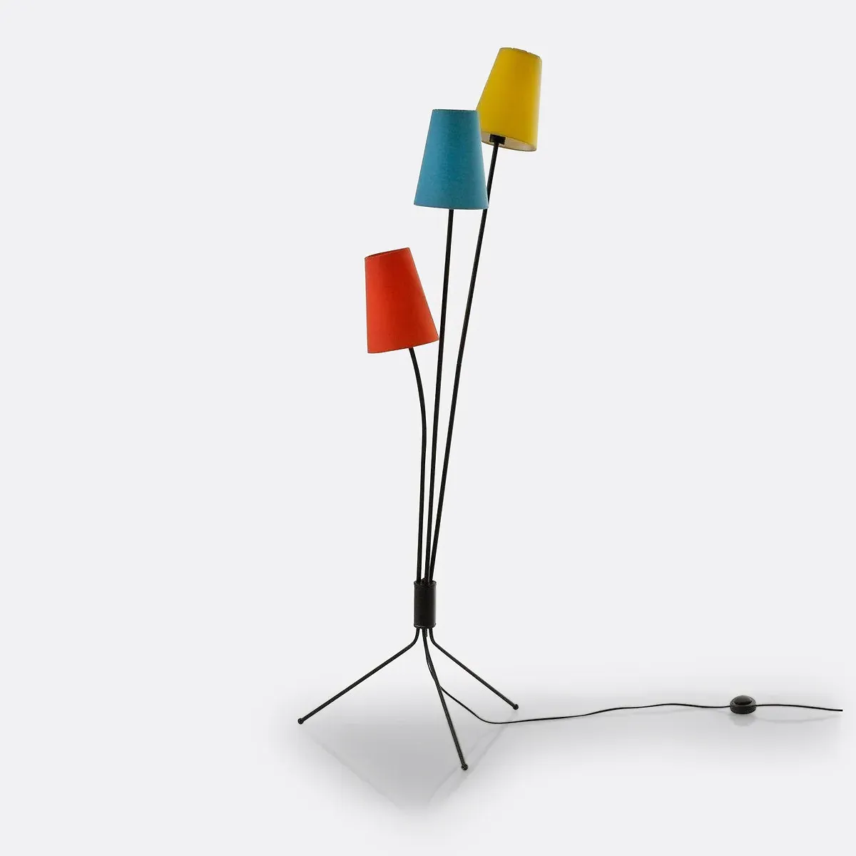 Amaya 3-Shade Floor Lamp - Black, Iron product