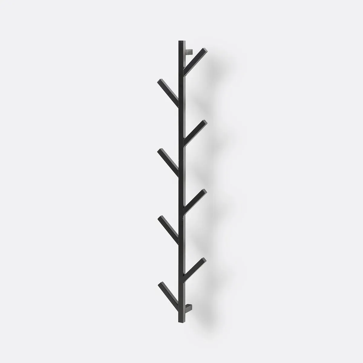 Anela Wall Coat Rack with 8 Hooks - Black, Metal alternate view