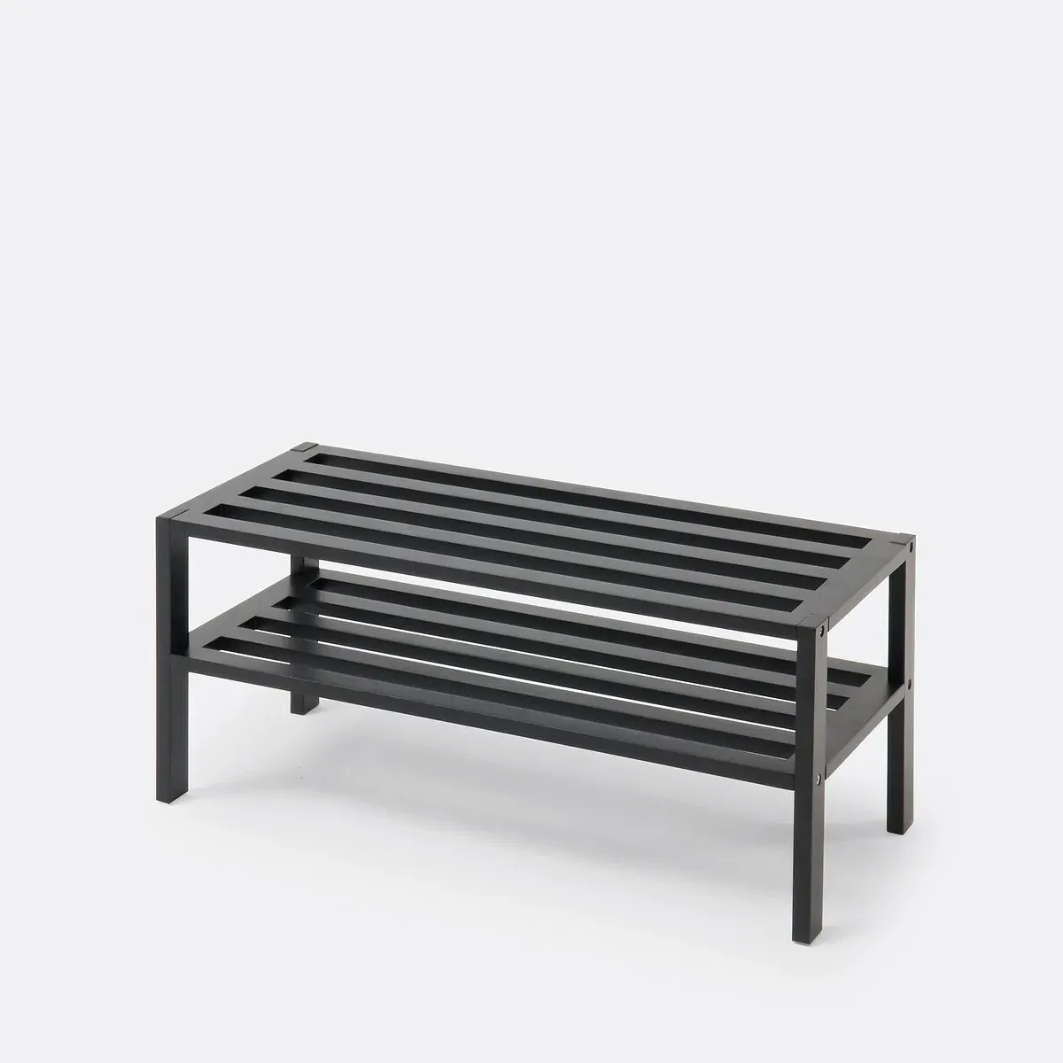 Birch Shoe Rack - Black, Solid Birch alternate view