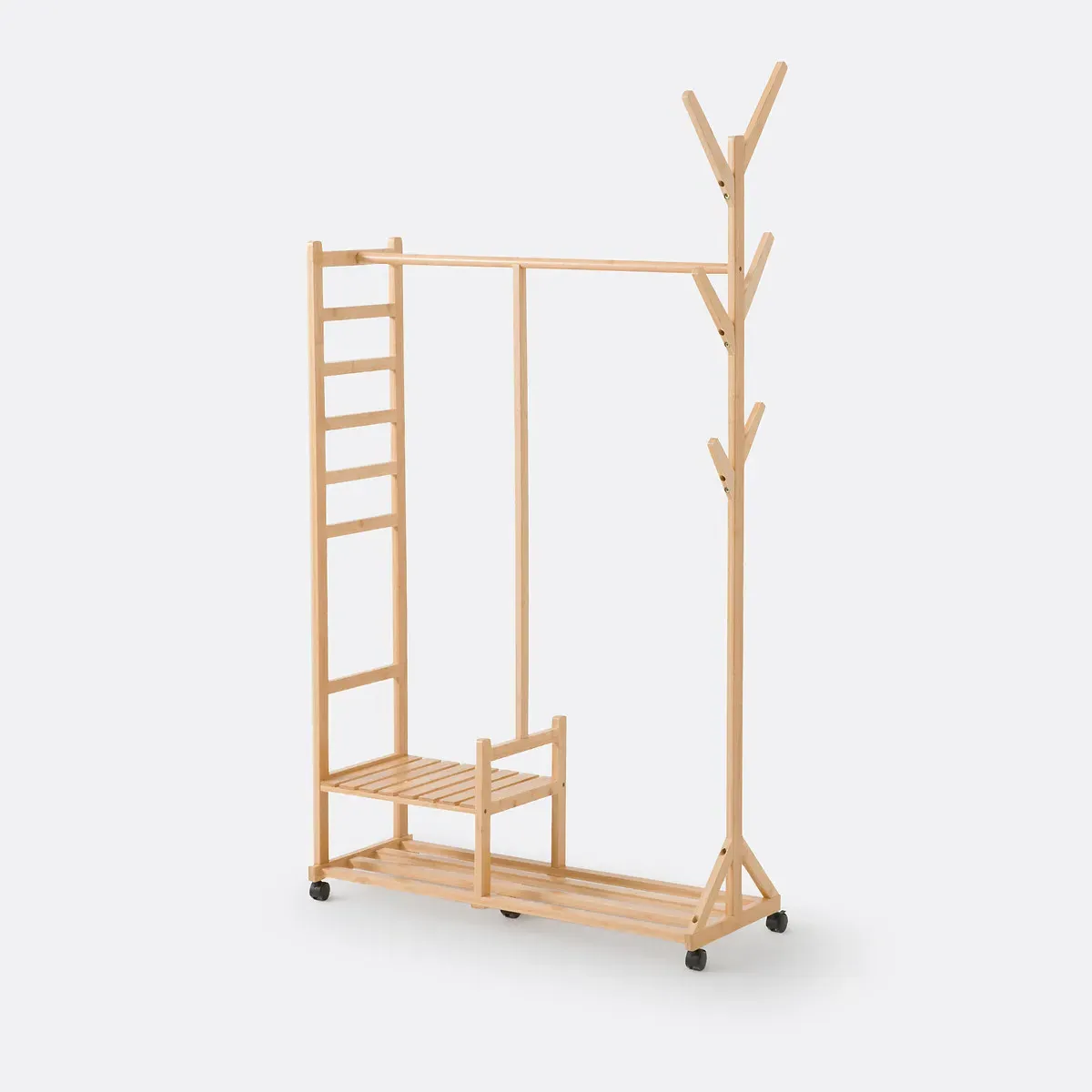 Boni Coat Rack Unit with Shelf - Natural, Bamboo product