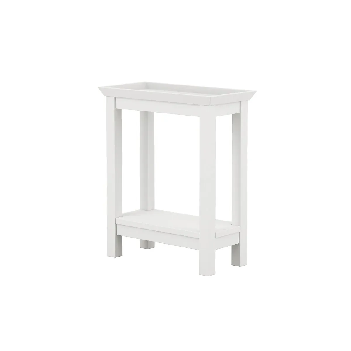 Cosima Side Table with Shelf - White alternate view