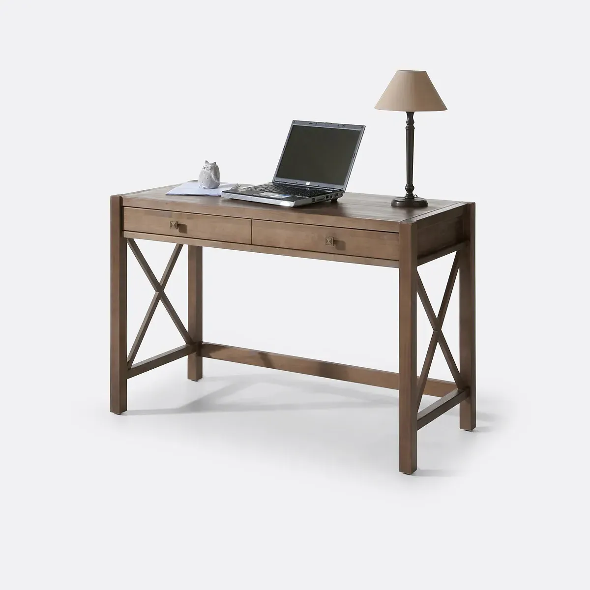 Derry Desk with Drawer - Light Teak, Solid Pine product