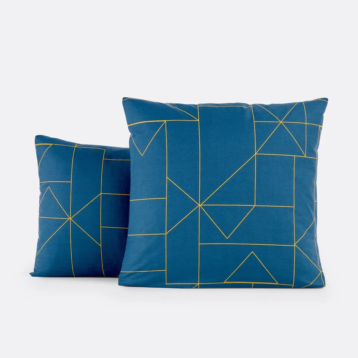 Dwight Geometric Pillowcase - Dark Blue, Cotton product