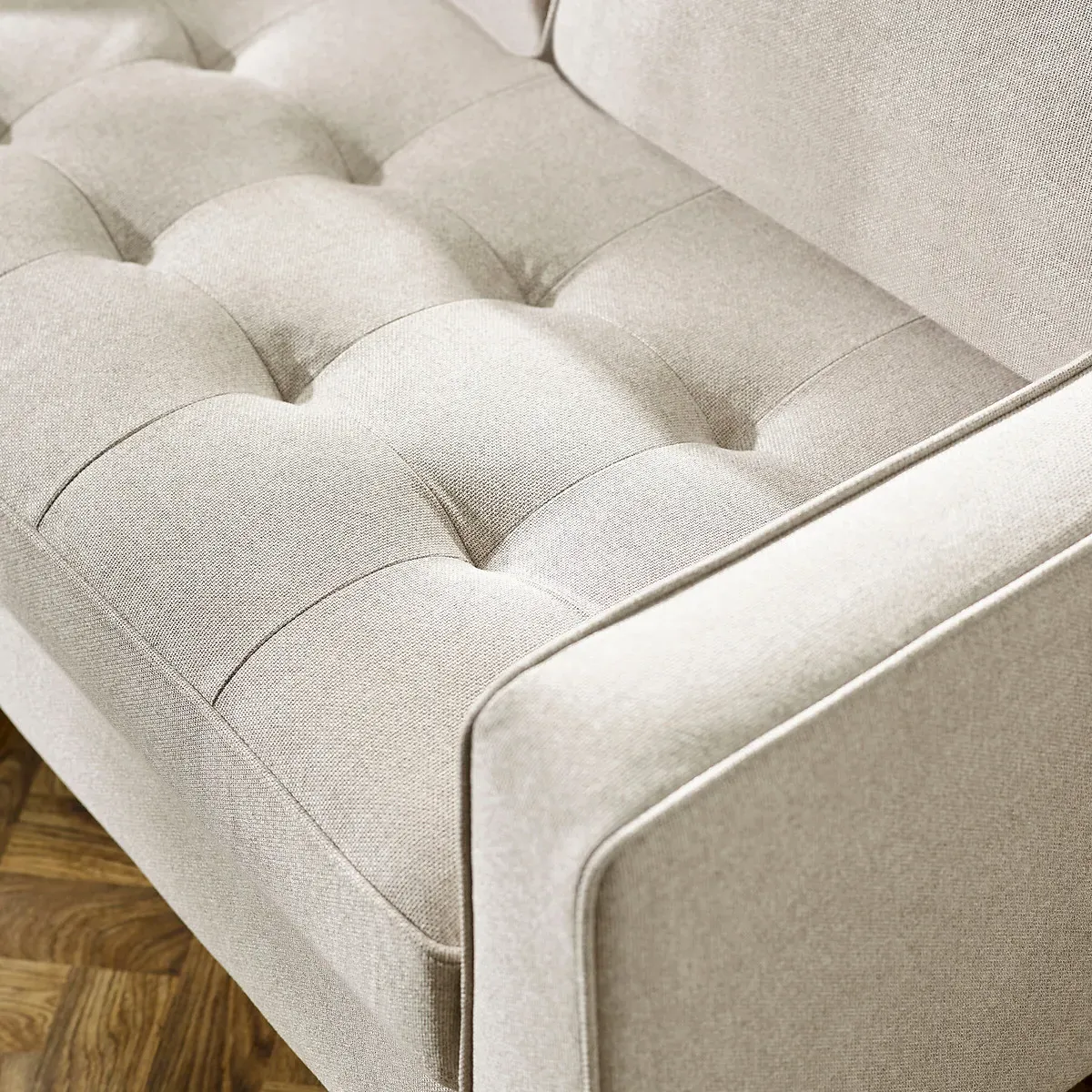 Henny 3-Seater Sofa Tufted - Beige, Chenille alternate view