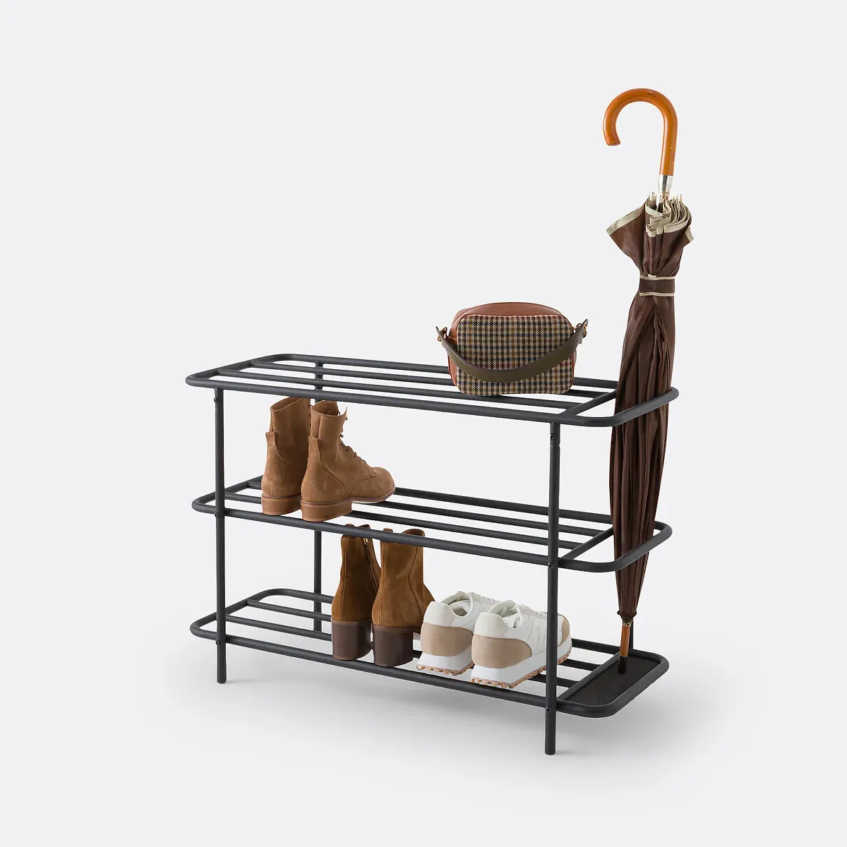 Jayma Shoe & Umbrella Rack - Black, Iron product