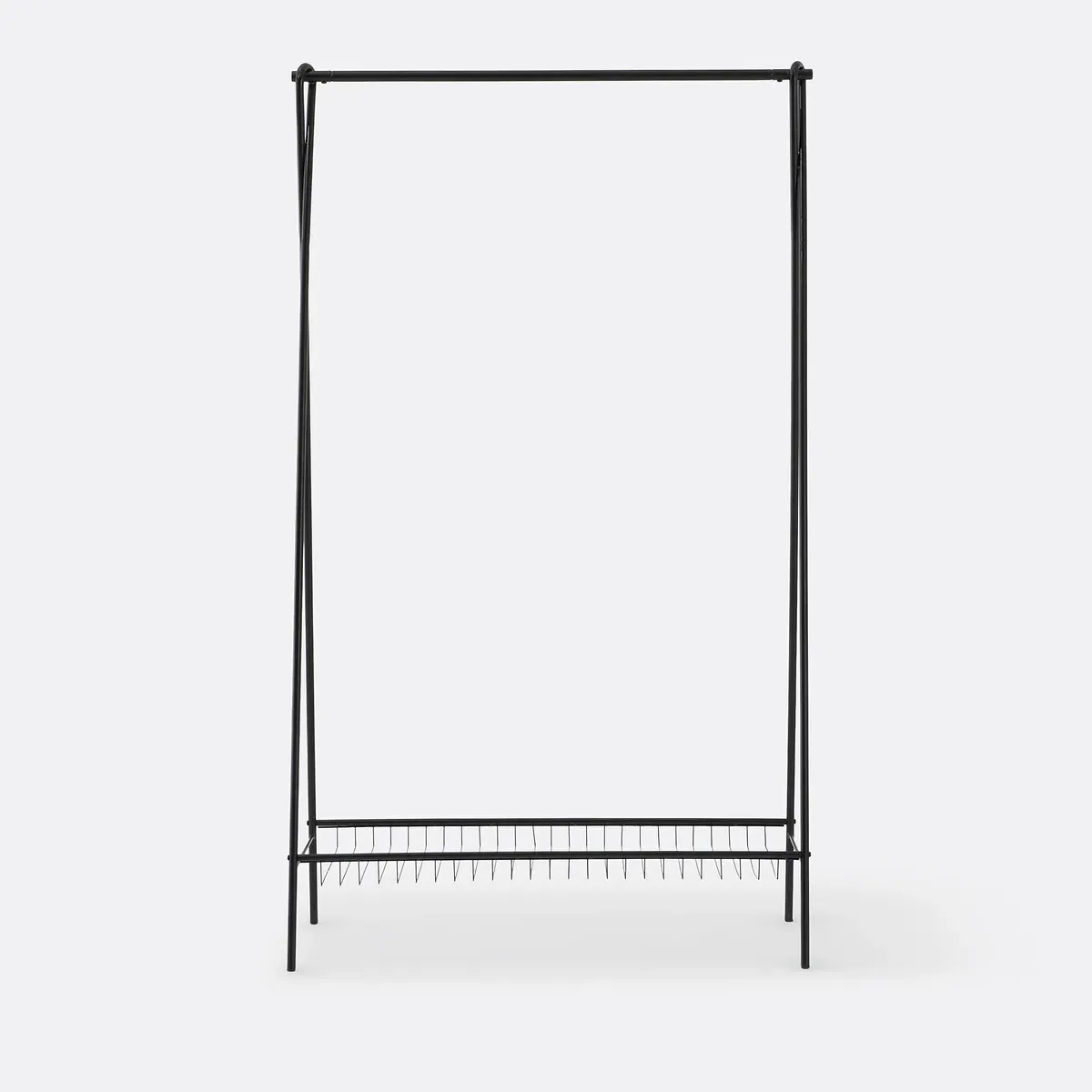 Liko Clothes Rail with Shelf - Black, Steel alternate view
