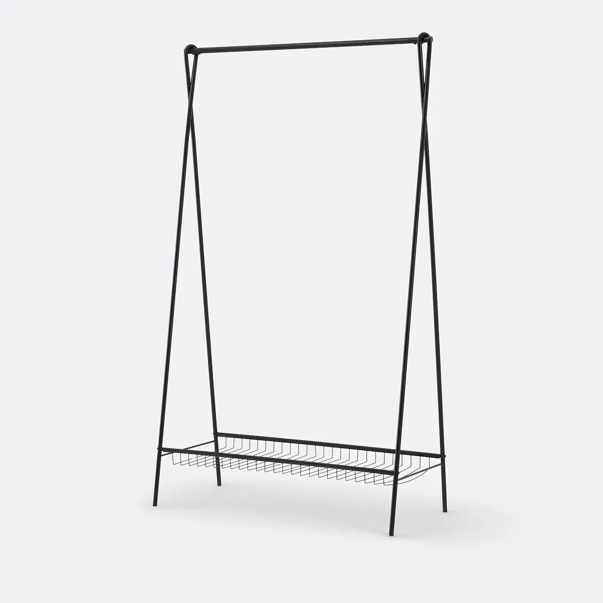 Liko Clothes Rail with Shelf - Black, Steel product