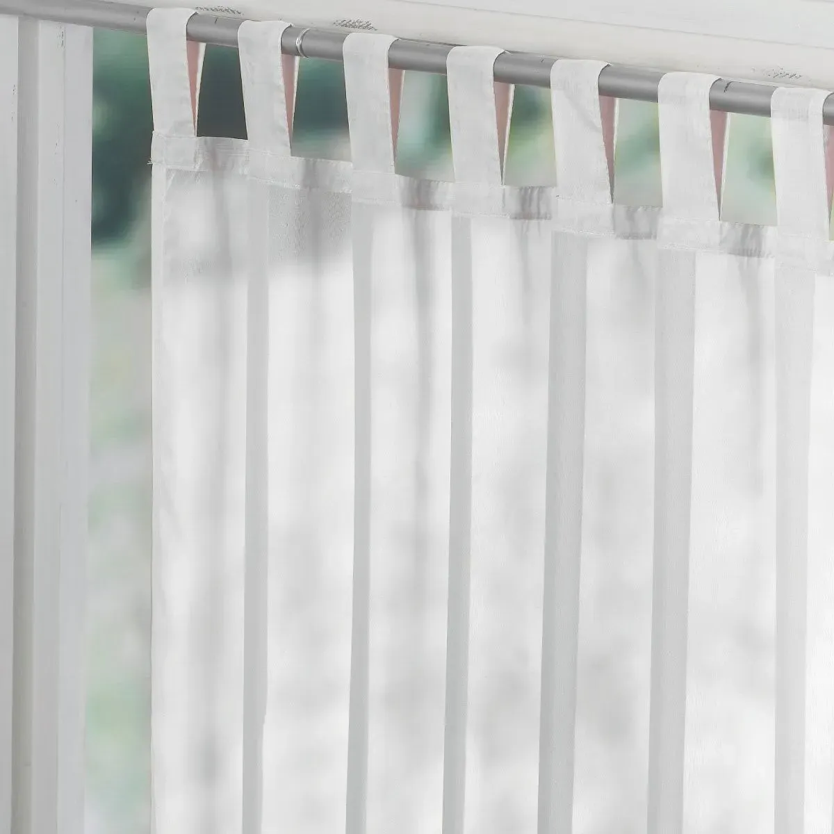 Limpo Tab Top Voile Curtain Panel - White, Polyester product