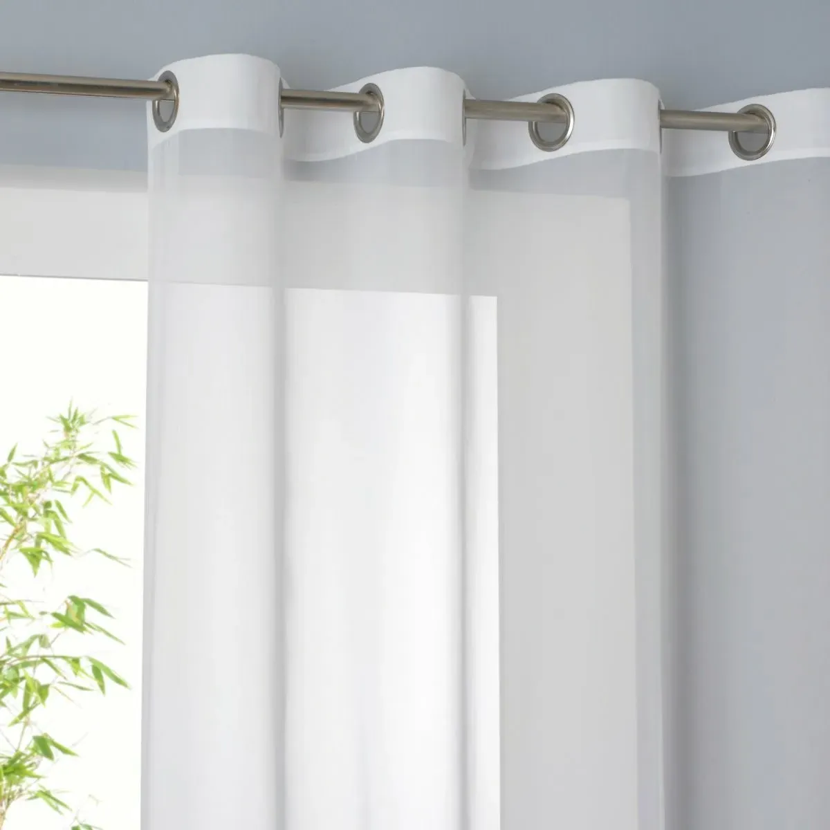 Limpo Voile Radiator Curtain with Eyelets - White product