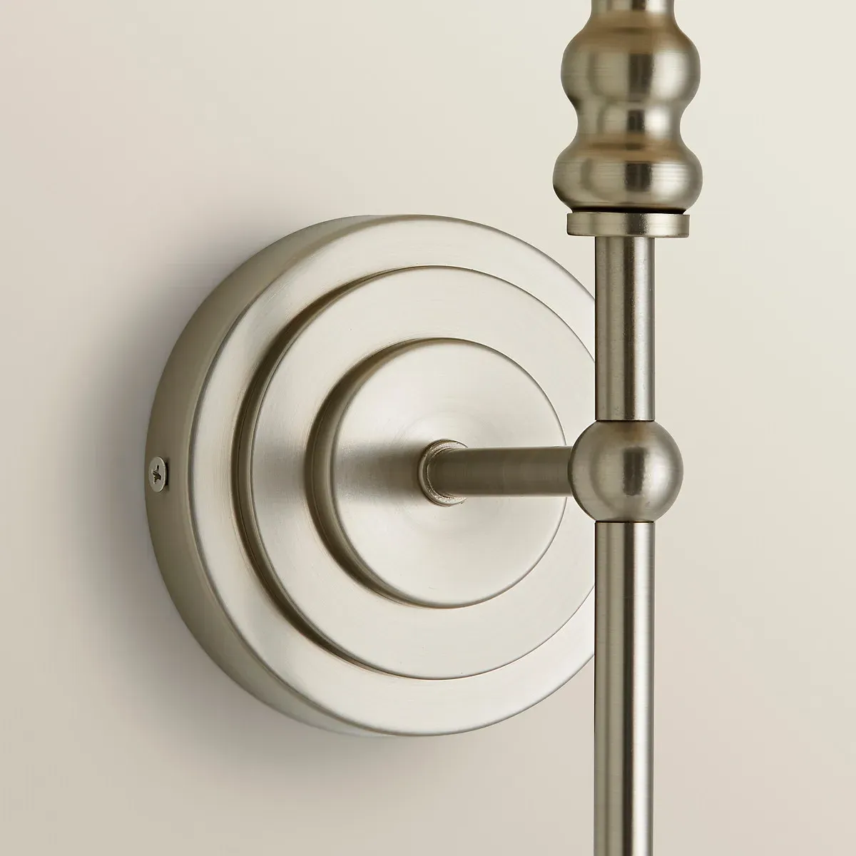 Mckinley Candlestick Wall Light with Tapered Shade - Silver alternate view