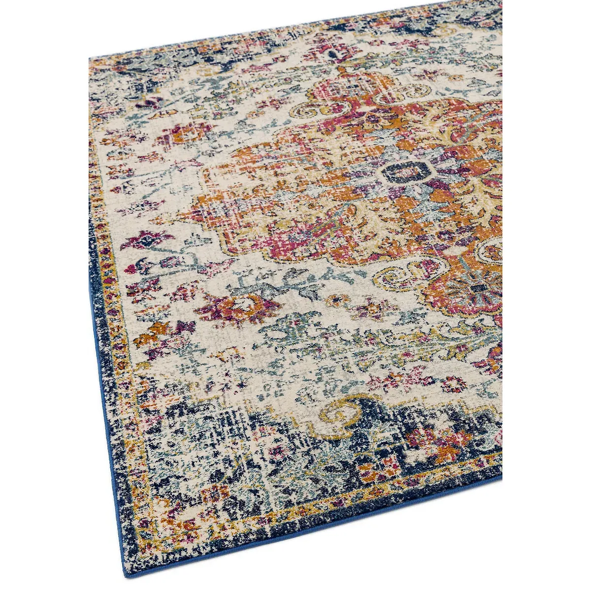 Medallion Vintage Style Rug - Multi-Coloured, Polypropylene alternate view