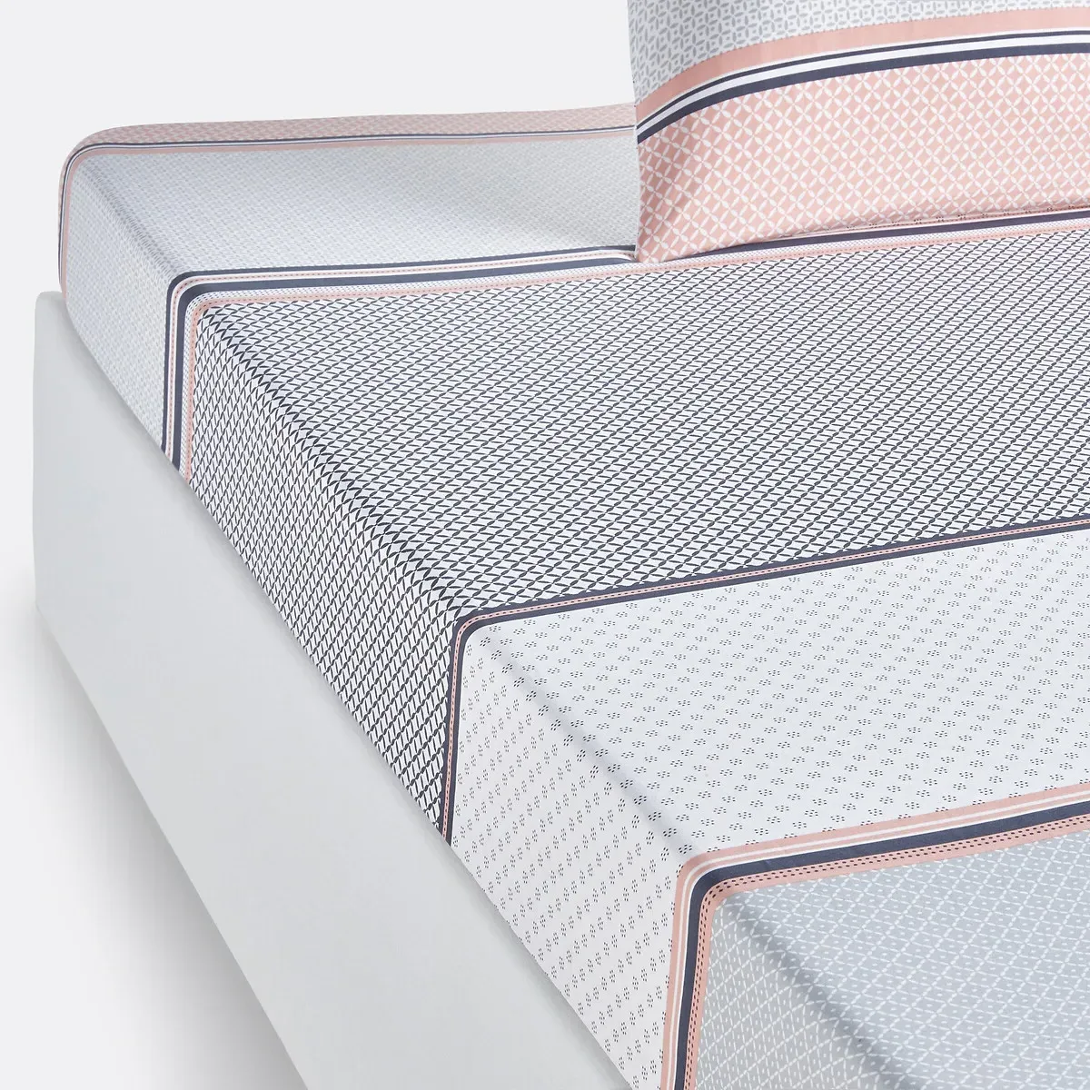 Nayma Fitted Sheet - Grey, Cotton product