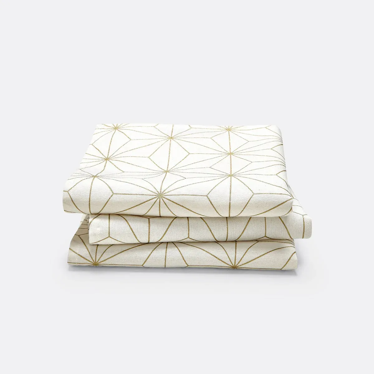 Nordic Star Patterned Napkins Set of 3 - White, Cotton product