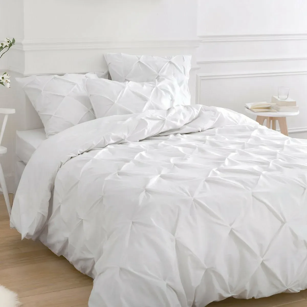 Origami Pillowcase - White, Polycotton alternate view