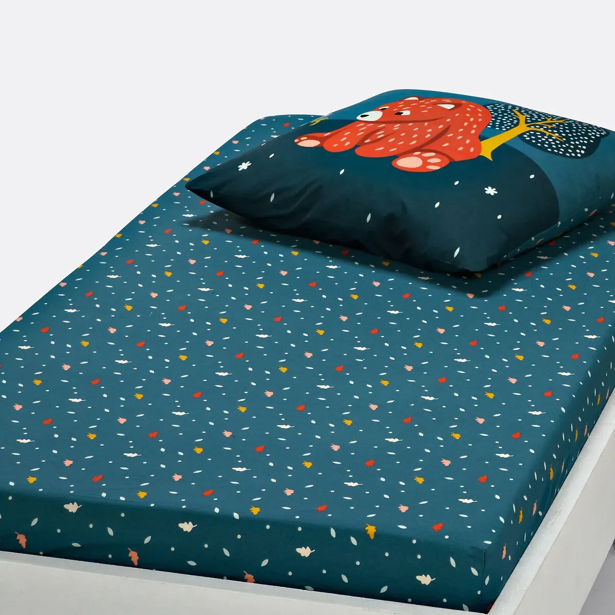 Orsi Animal Cotton Fitted Sheet - Blue Multi-Coloured product