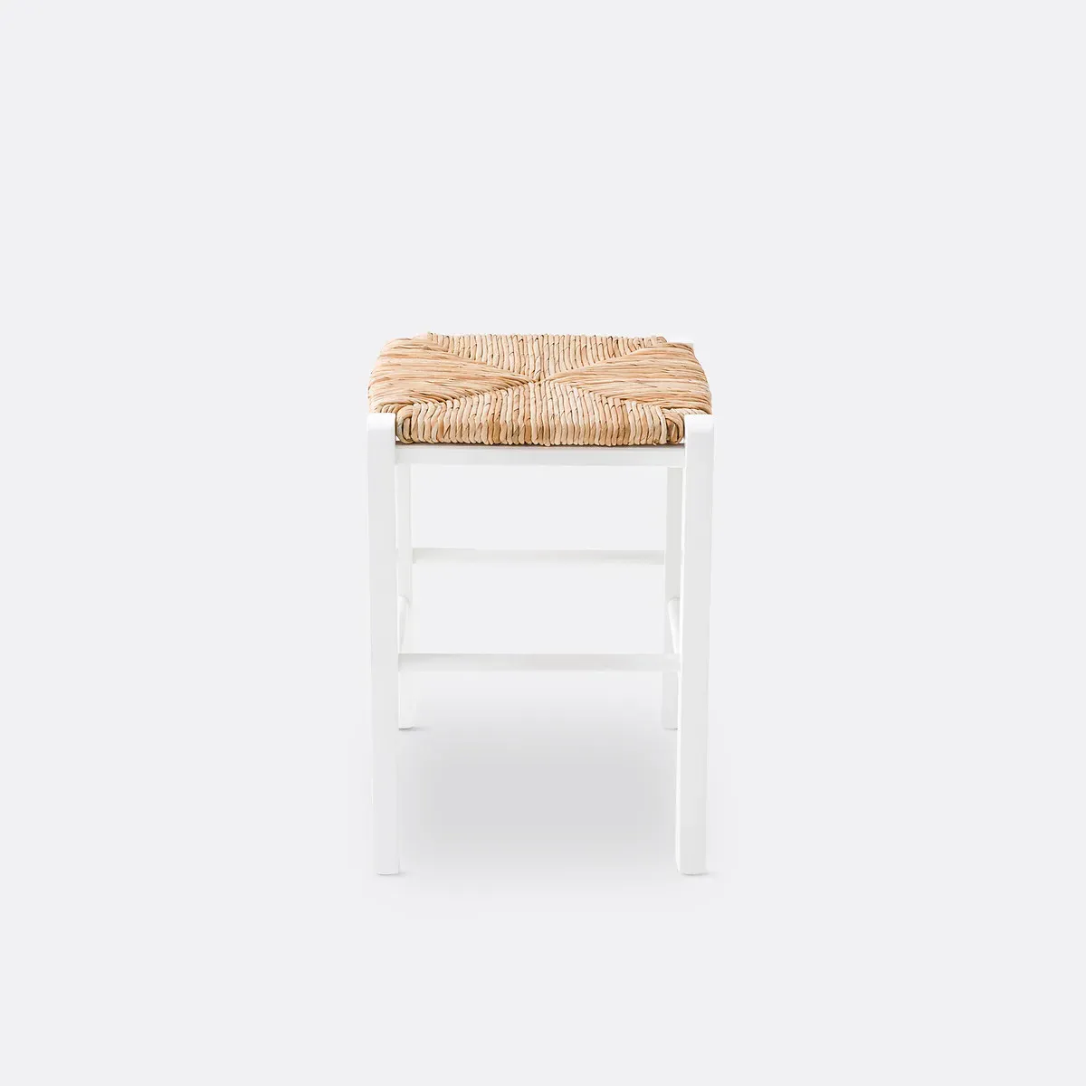 Perrine Farmhouse Stool - White, Solid Beech alternate view