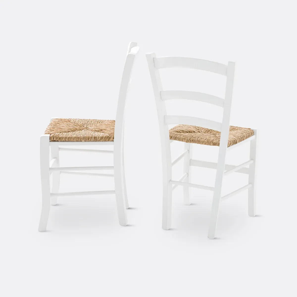 Perrine Set of 2 Farmhouse Chairs - White, Solid Beech alternate view