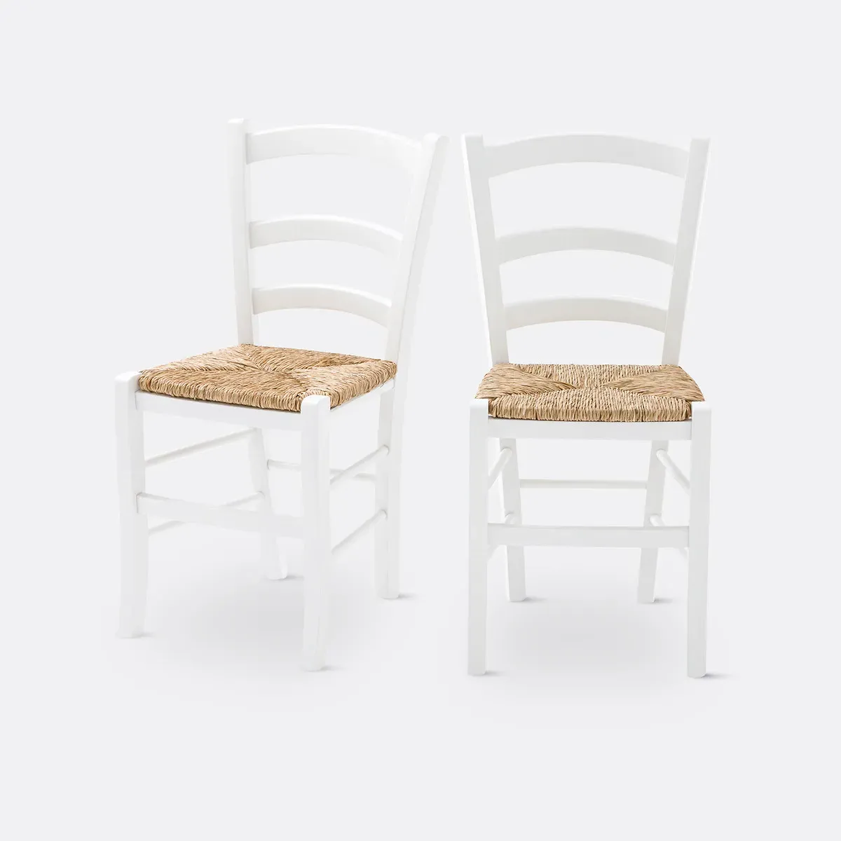 Perrine Set of 2 Farmhouse Chairs - White, Solid Beech product