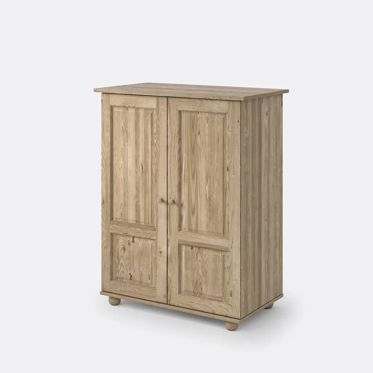 Redmond 2-Door Wardrobe - Untreated Light Wood, Solid Pine product