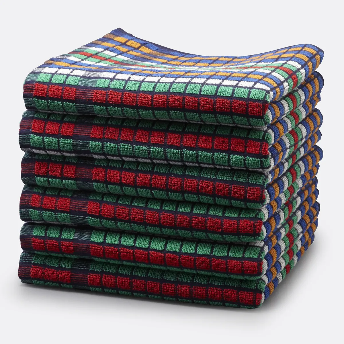 Set of 6 Hand Towels - Multicolour, Cotton alternate view